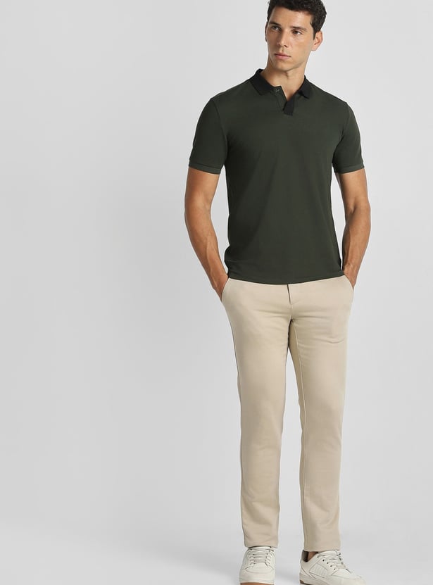 VH SPORTS Solid Slim Tapered Trousers