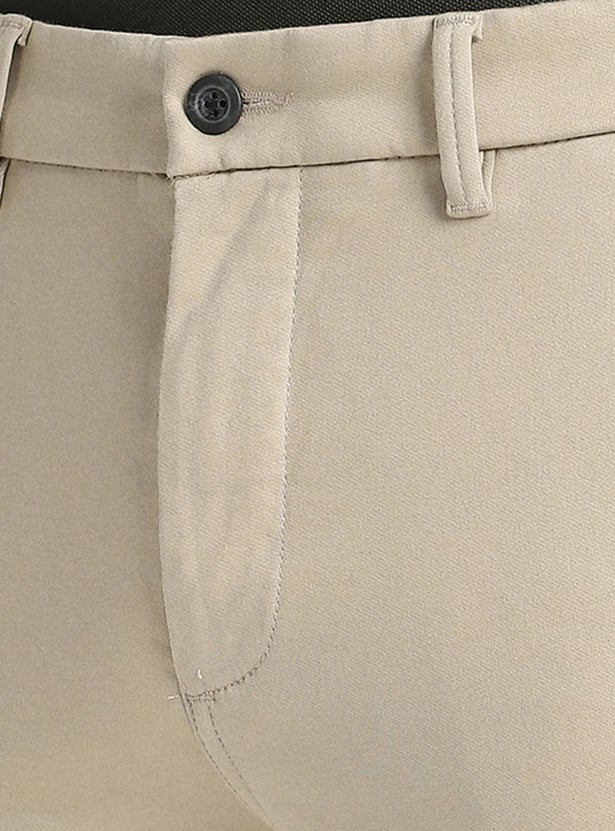 VH SPORTS Solid Slim Tapered Trousers