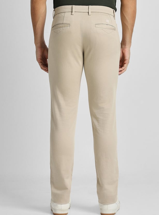 VH SPORTS Solid Slim Tapered Trousers