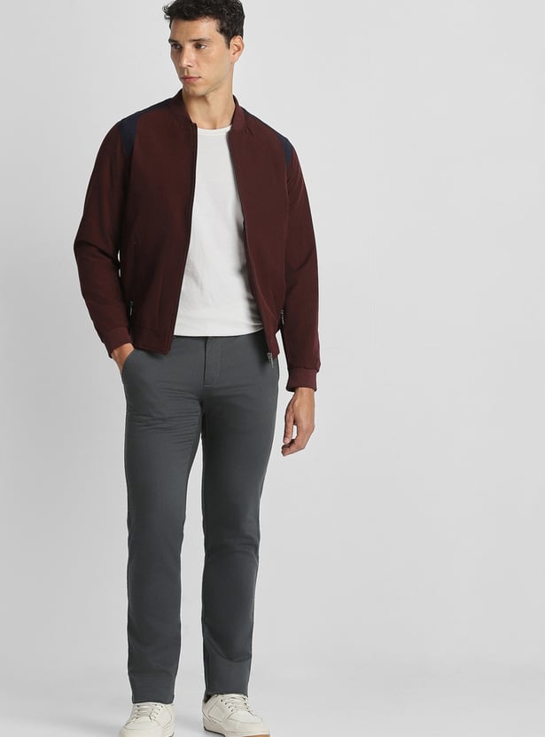 VH SPORTS Solid Slim Tapered Trousers