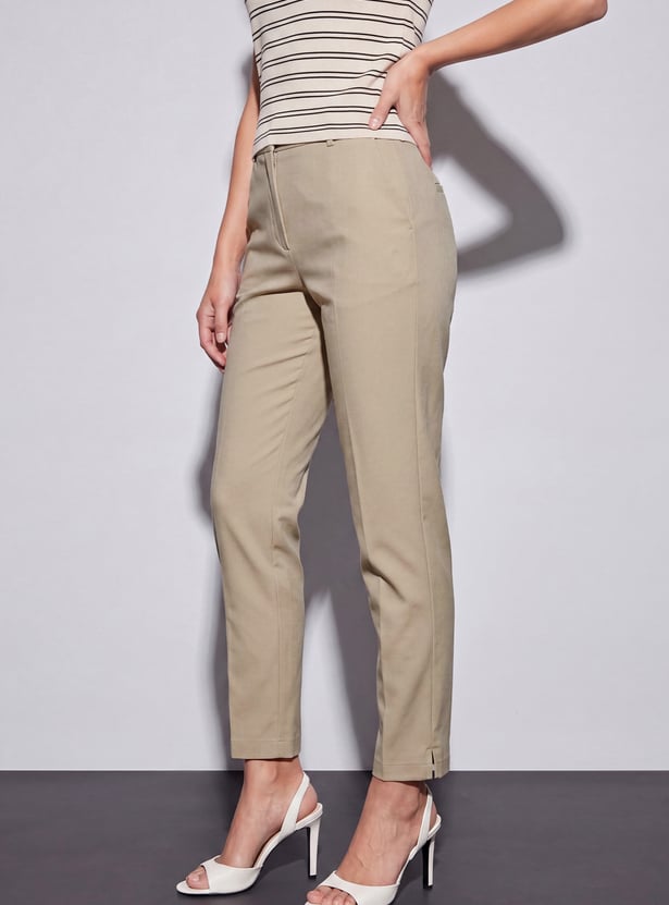 CODE CLASSIC Solid Flat Front Trousers