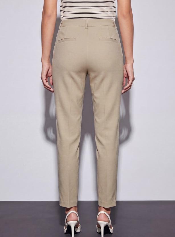 CODE CLASSIC Solid Flat Front Trousers