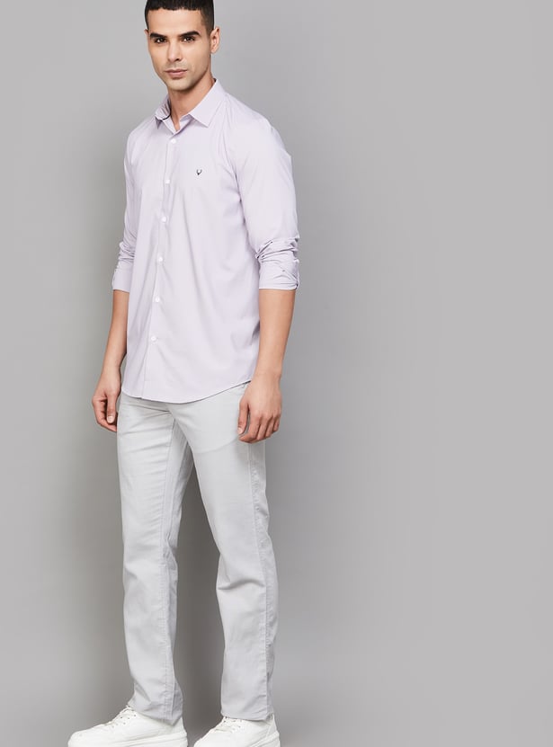 VH SPORTS Solid Slim Tapered Trousers