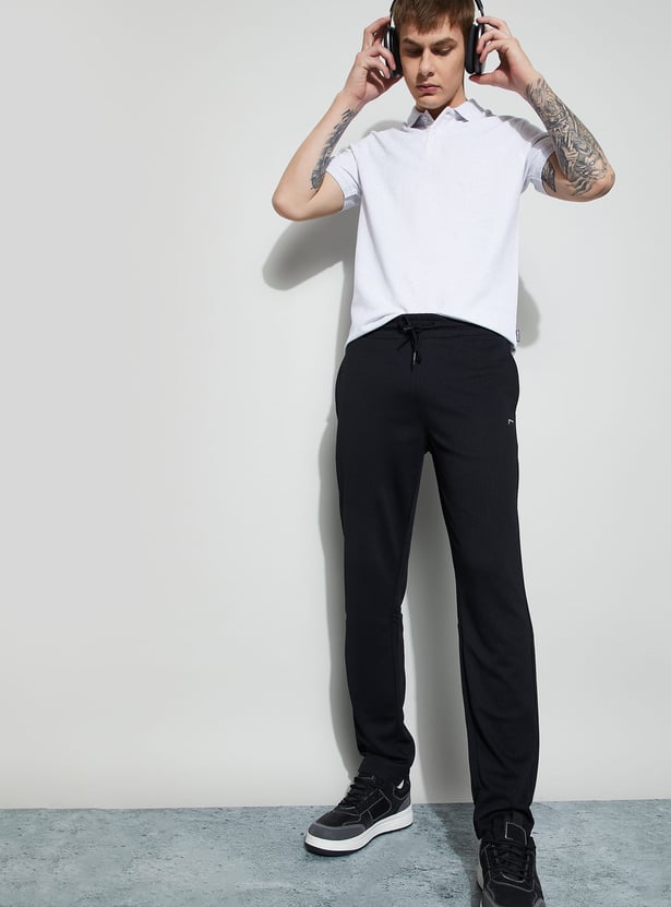 FAME FOREVER ACTIVE Textured Regular Fit Track Pants