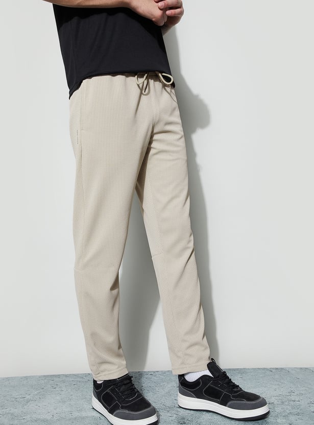FAME FOREVER ACTIVE Textured Regular Fit Track Pants