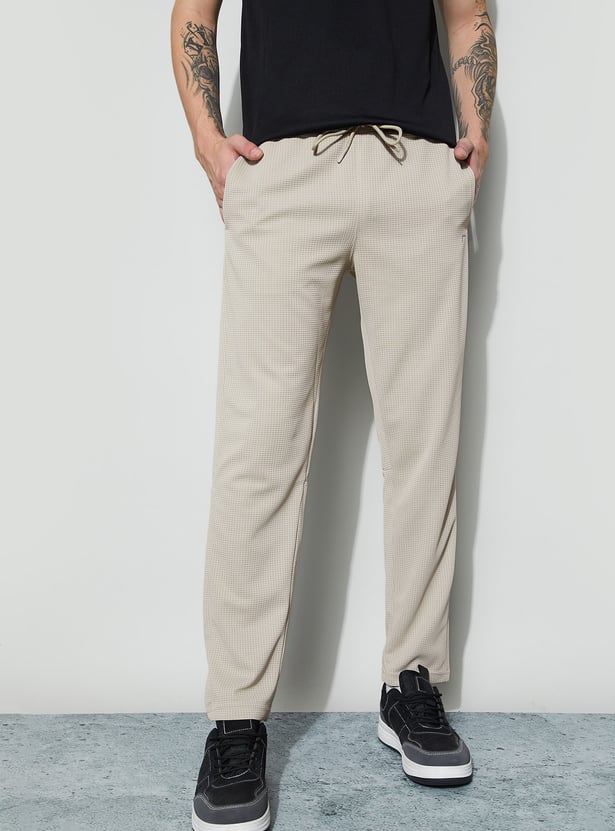 FAME FOREVER ACTIVE Textured Regular Fit Track Pants