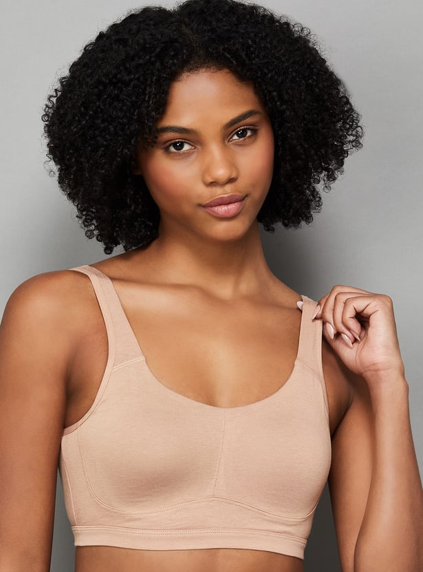 ENAMOR Bamboo Padded Non-Wired Seamed Everyday Bra