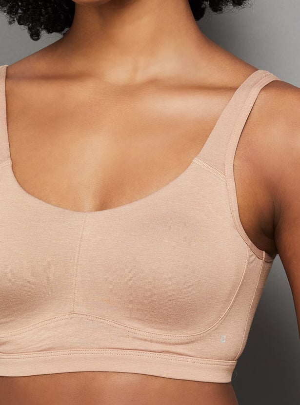 ENAMOR Bamboo Padded Non-Wired Seamed Everyday Bra