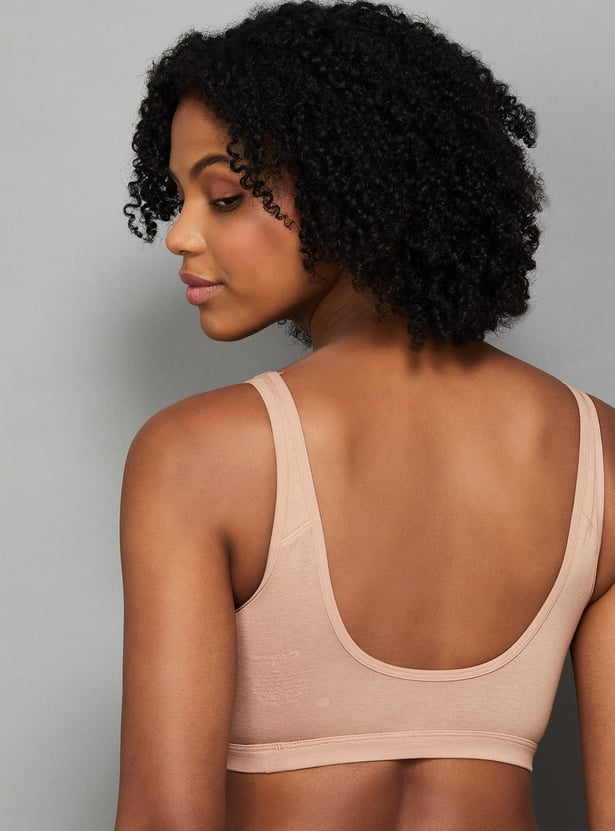 ENAMOR Bamboo Padded Non-Wired Seamed Everyday Bra