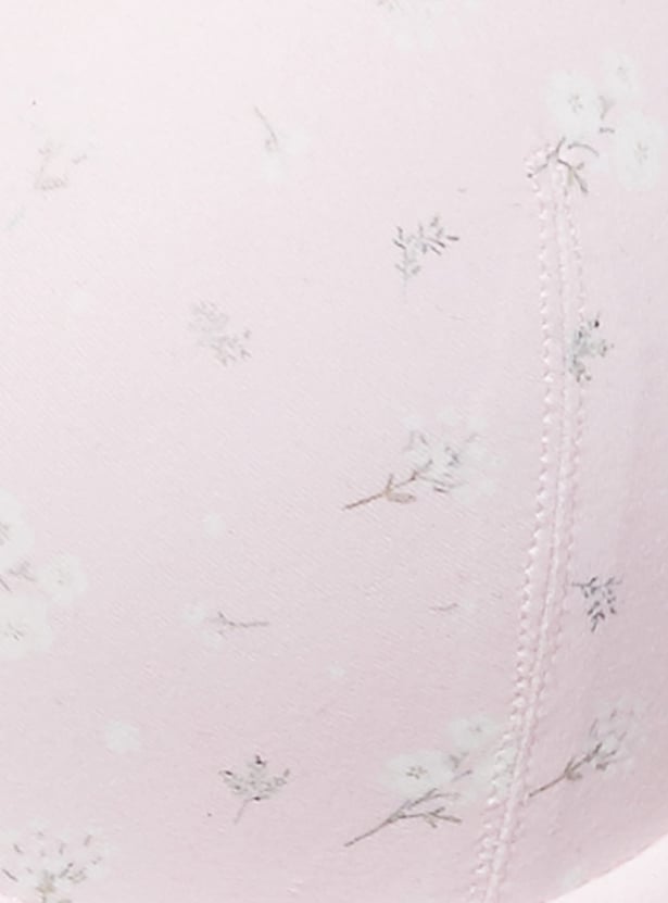 ENAMOR Floral Print Padded Wired Seamed Everyday Bra