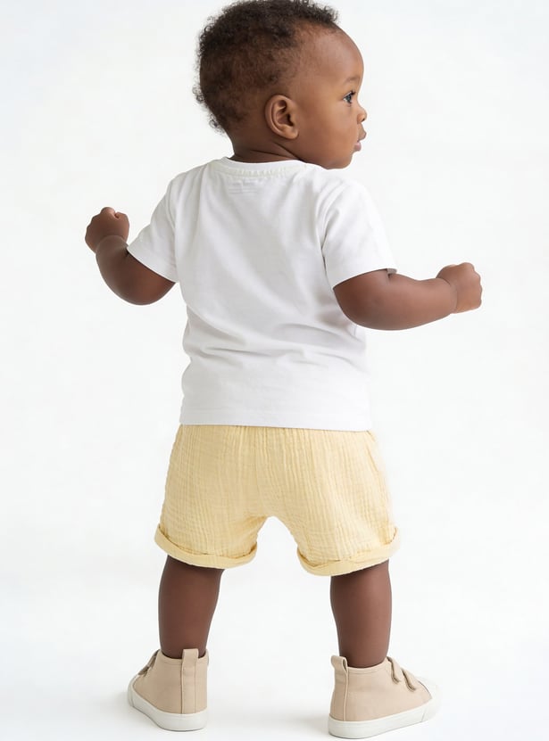 FAME FOREVER Boys Textured Shorts