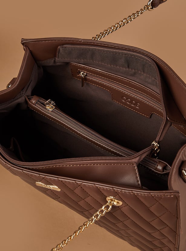 CODE Quilted Shoulder Bag