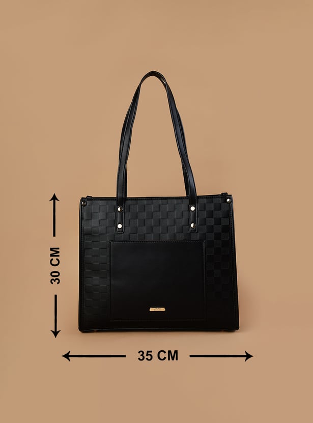 CODE Textured Shoulder Bag