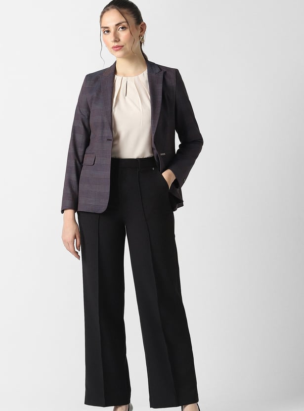 VAN HEUSEN Checked Regular Fit Blazer