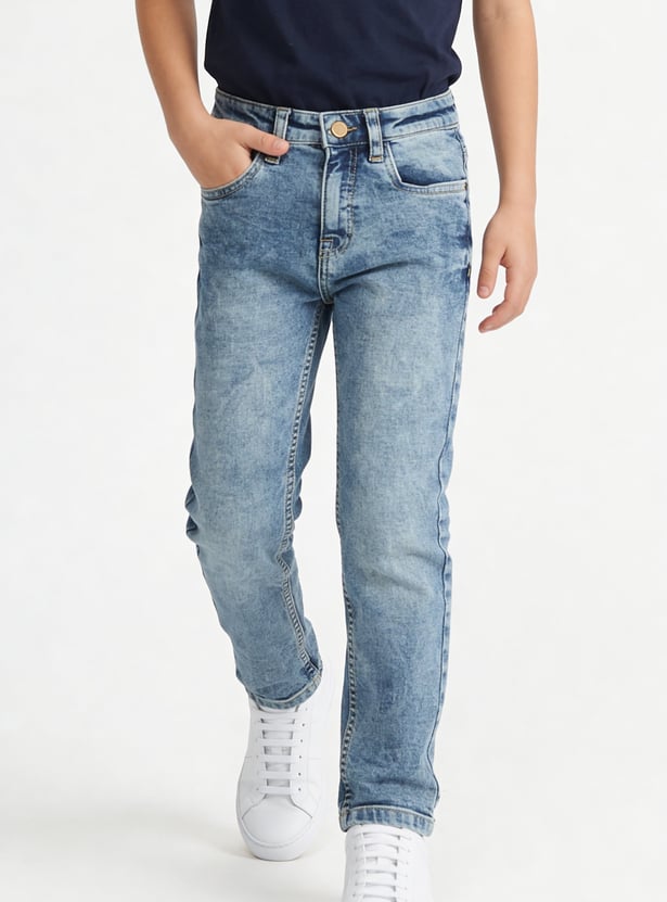 FAME FOREVER Boys Washed Jeans