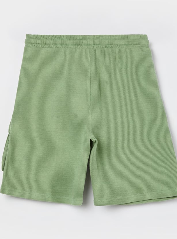 FAME FOREVER Boys Textured Cargo Shorts