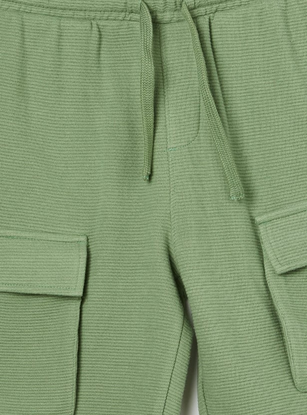 FAME FOREVER Boys Textured Cargo Shorts
