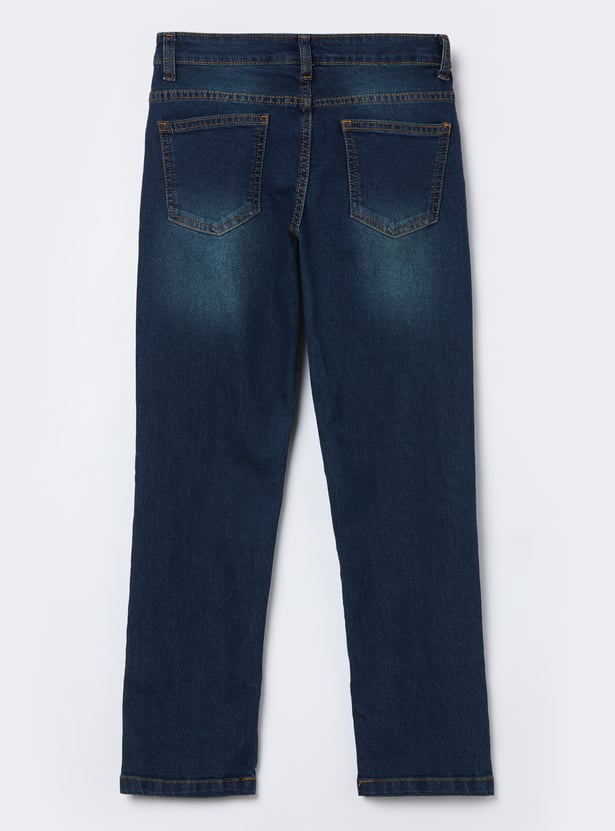 FAME FOREVER Boys Darkwashed Slim Fit Jeans