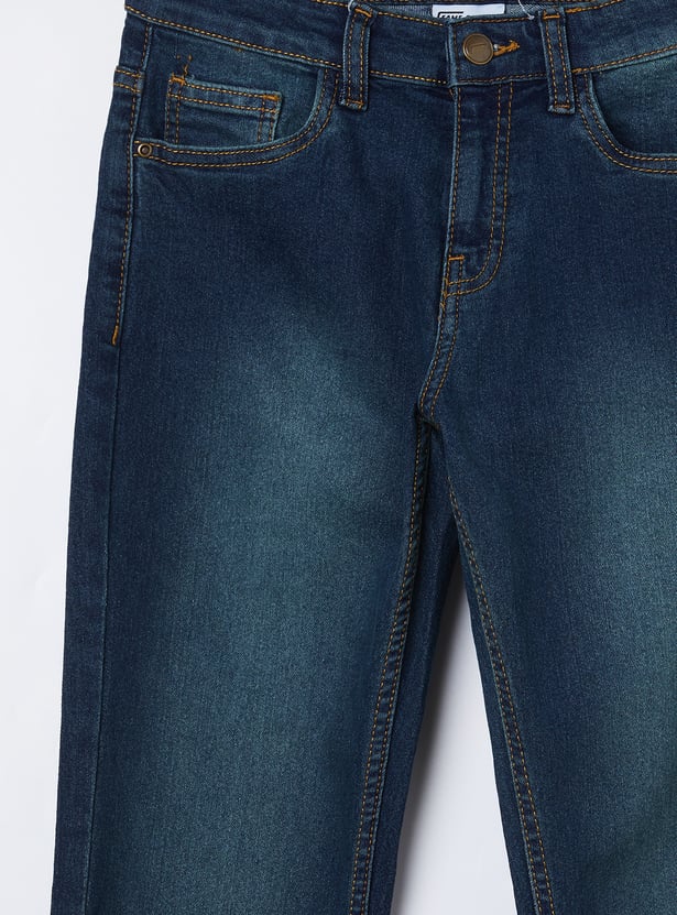 FAME FOREVER Boys Darkwashed Slim Fit Jeans