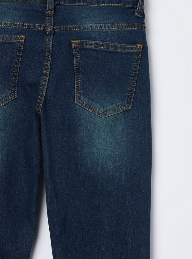 FAME FOREVER Boys Darkwashed Slim Fit Jeans