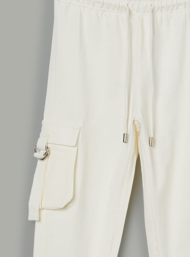 FAME FOREVER Girls Solid Cargo Joggers