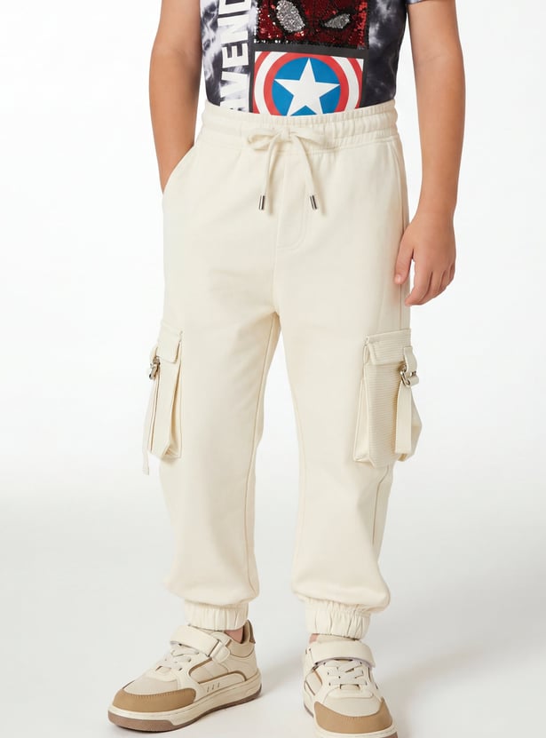 FAME FOREVER Girls Solid Cargo Joggers