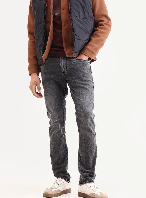 RARE RABBIT Washed Slim Tapered Jeans