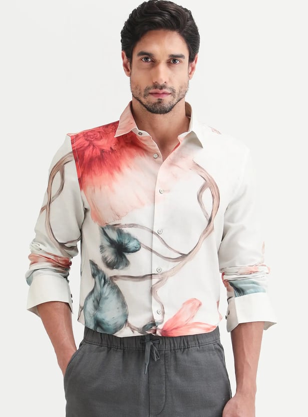 RARE RABBIT Printed Regular Fit Shirt