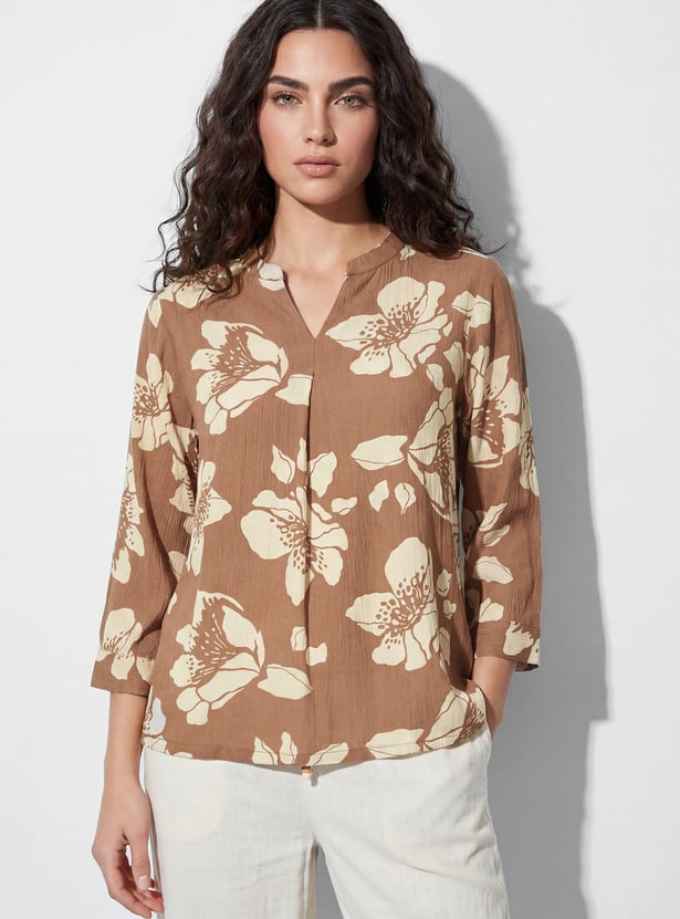 FAME FOREVER Floral Print Top