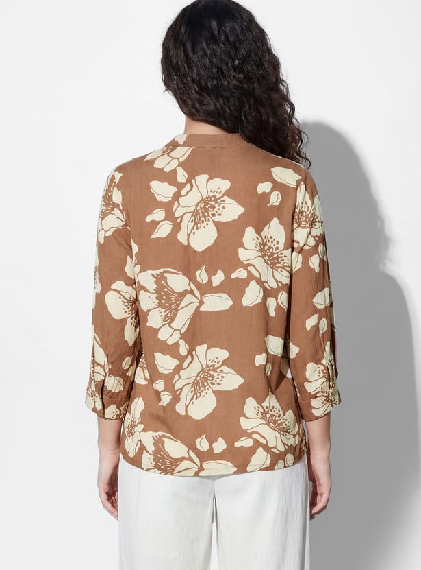 FAME FOREVER Floral Print Top