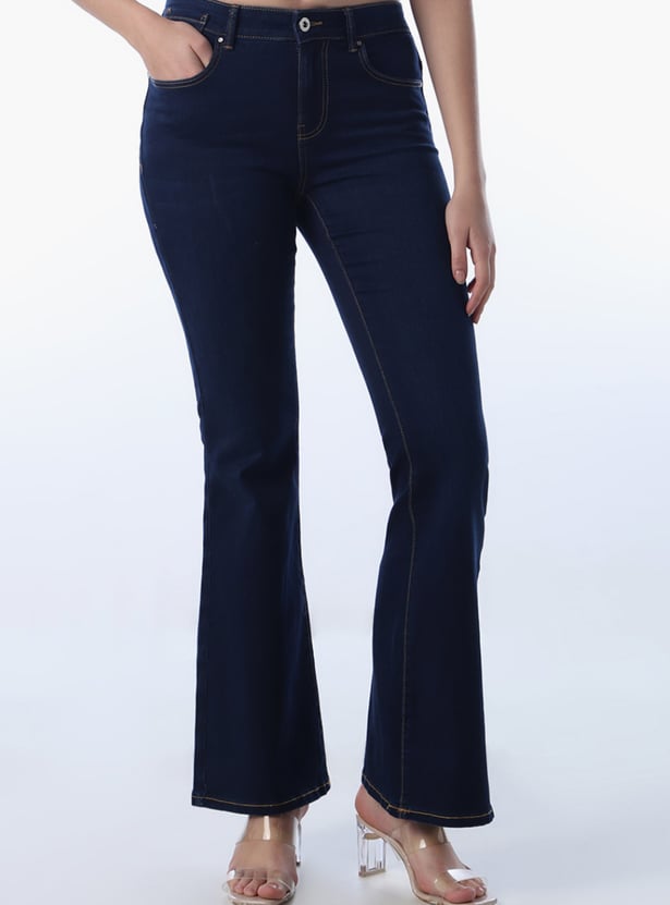 ONLY Solid Flared Jeans
