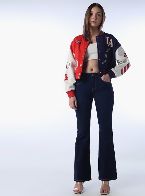 ONLY Solid Flared Jeans