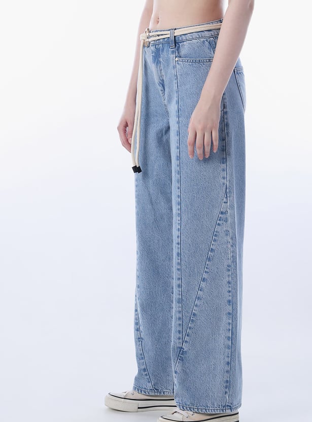 ONLY Solid Straight Fit Jeans
