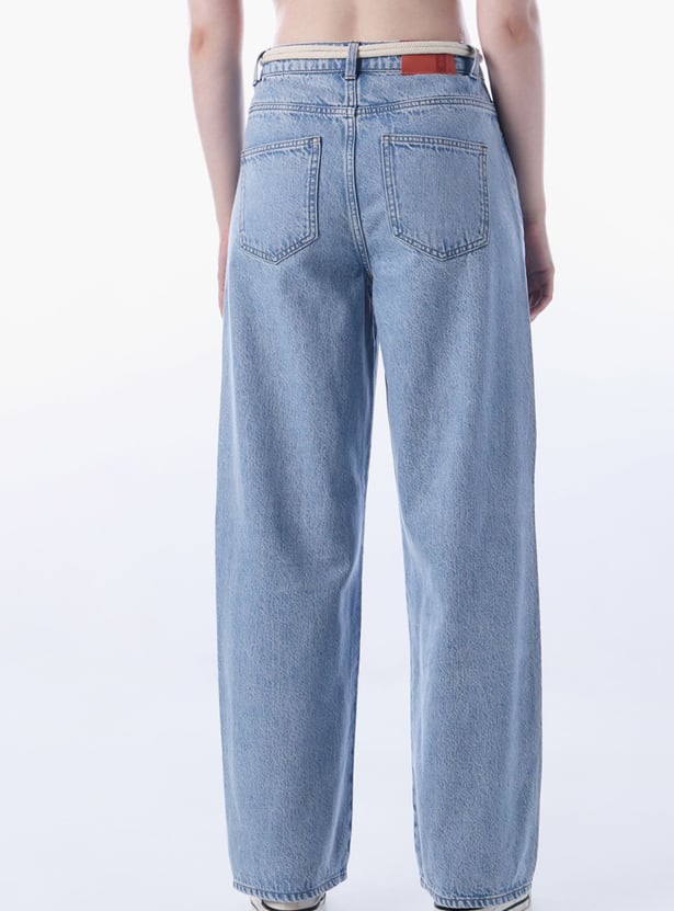 ONLY Solid Straight Fit Jeans