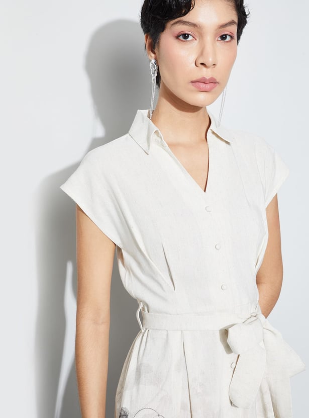 CODE Floral Print Shirt Dress