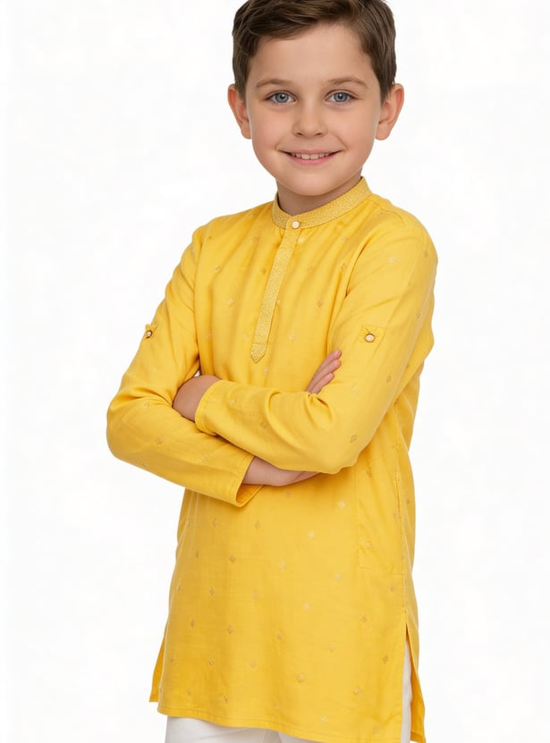 MELANGE Boys Printed Kurta with Pyjama Set