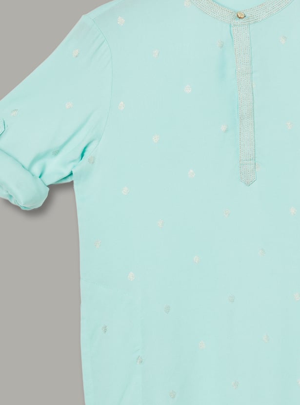 MELANGE Boys Printed Kurta with Pyjama Set