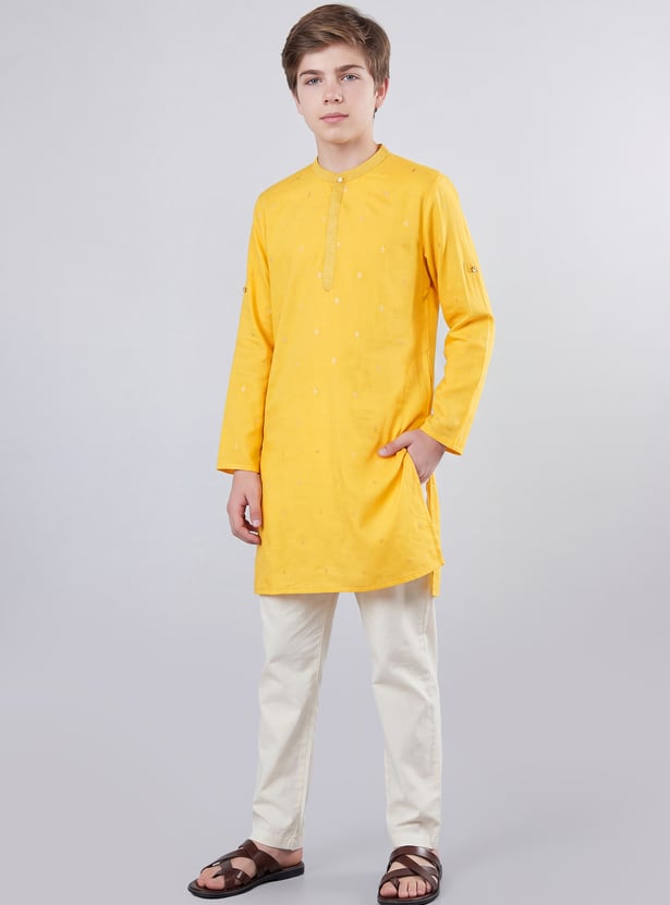 MELANGE Boys Printed Kurta with Pyjama Set