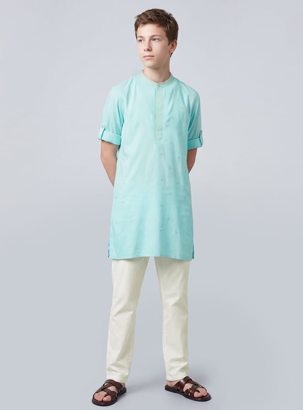 MELANGE Boys Printed Kurta with Pyjama Set