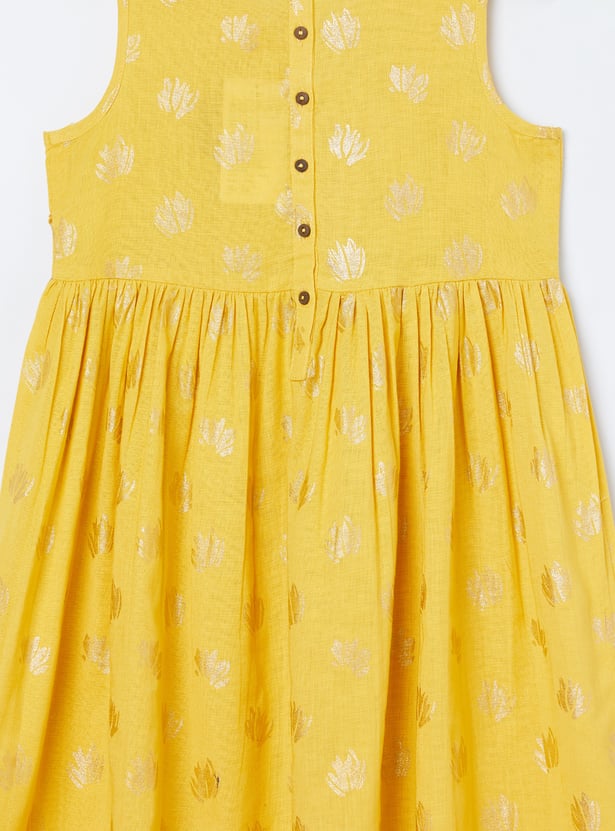 MELANGE Girls Embellished Wrap Dress