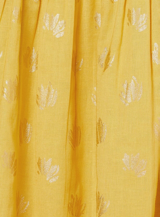 MELANGE Girls Embellished Tie-Up Dress