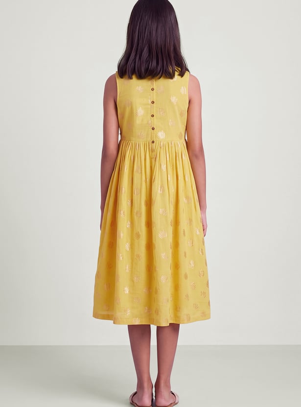 MELANGE Girls Embellished Tie-Up Dress