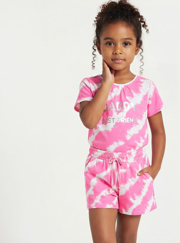 FAME FOREVER Girls Tie & Dye Shorts