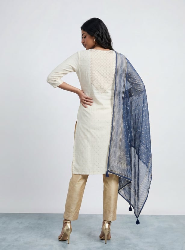 MELANGE Ethnic Motif Printed Dupatta