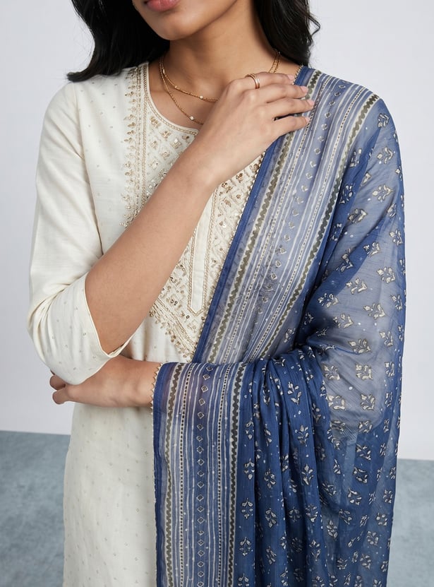 MELANGE Ethnic Motif Printed Dupatta