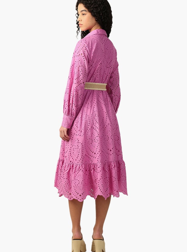 VERO MODA Schiffli Midi Dress
