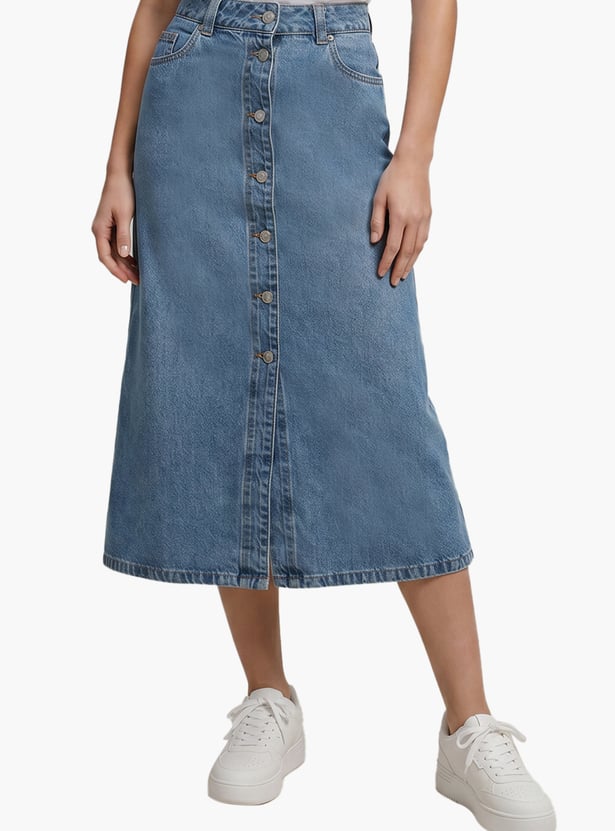 VERO MODA Buttoned Denim Skirt