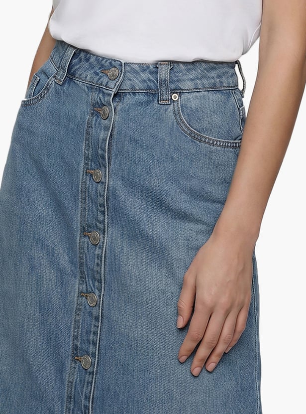 VERO MODA Buttoned Denim Skirt