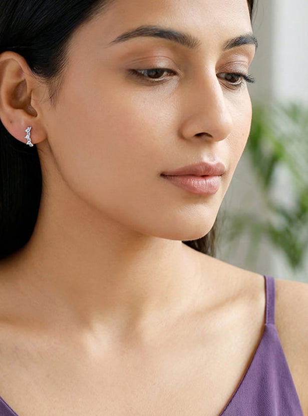 GIVA Novia Embellished Sterling Silver Studs
