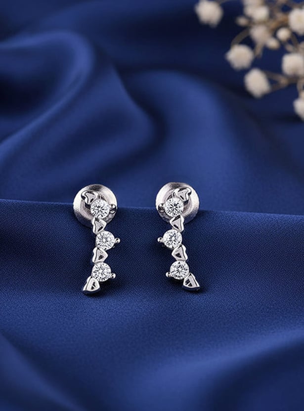 GIVA Novia Embellished Sterling Silver Studs